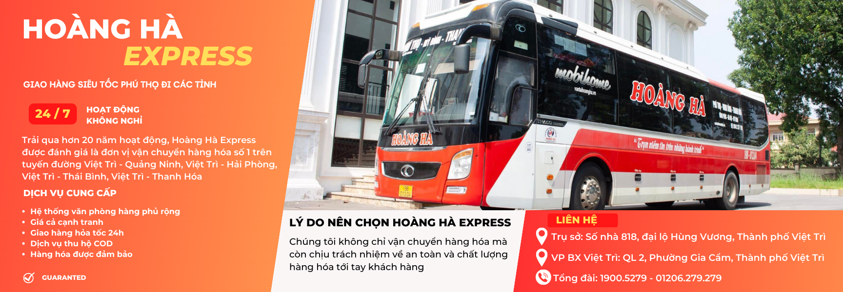 Hỗ trợ khách hàng của nhà xe Hoàng Hà