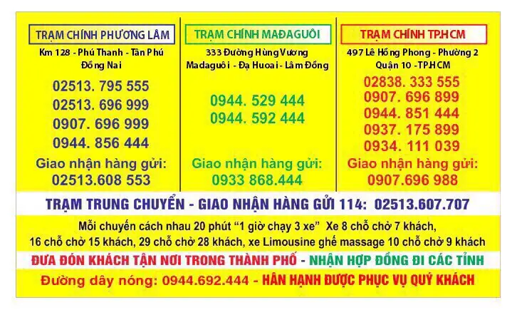 Hỗ trợ khách hàng của Nhà xe Thiên Phát Đạt