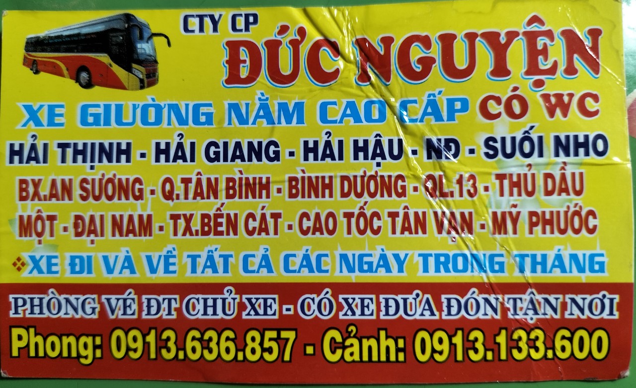 Hỗ trợ khách hàng - Nhà xe Đức Nguyện