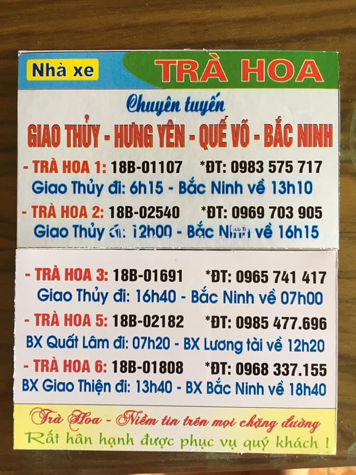 Tiện ích nhà xe Trà Hoa