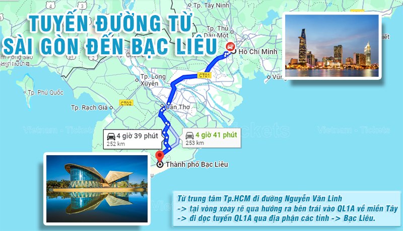 Tuyến đường Bạc Liêu - Sài Gòn