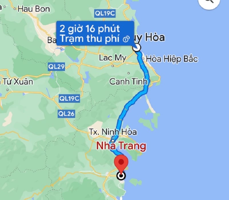 Tuyến đường Nha Trang - Phú Yên