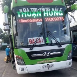 Xe Tuấn Hưng xuất bến Ba tri đi Đà Lạt